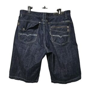 Parish Denim Jean Shorts Men's Sz 38 (36x13)‎ Blue Y2K Streetwear RN#119972 EUC